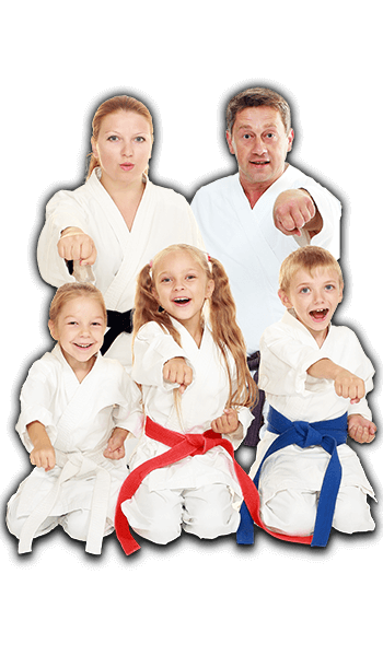 Martial Arts Lessons for Families in Alexandria VA - Sitting Group Family Banner