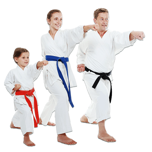 Martial Arts Lessons for Families in Alexandria VA - Man and Daughters Family Punching Together