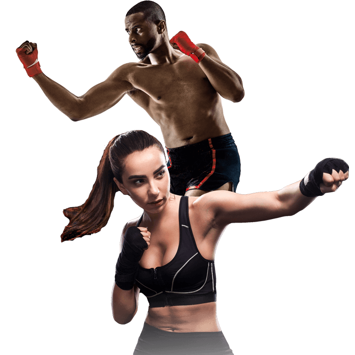 Mixed Martial Arts Lessons for Adults in Alexandria VA - Man and Woman Punching Hooks